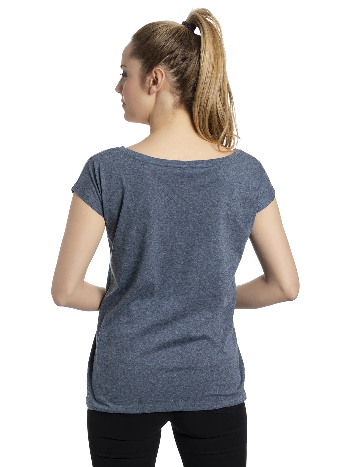 Winnie The Pooh Friend Damen Loose-Shirt Blau Meliert – Bild 6