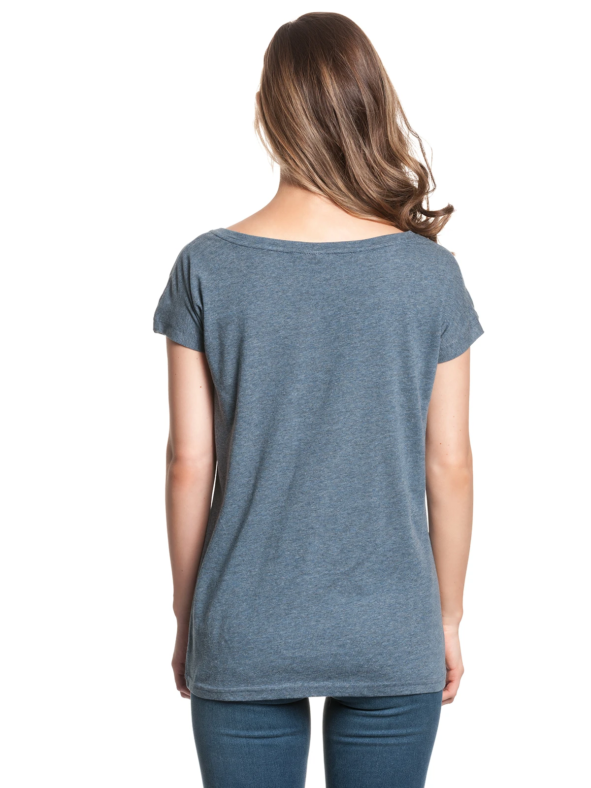 Wonderwoman Welcome To 80's Damen Loose-Shirt Blau Meliert â Bild 2